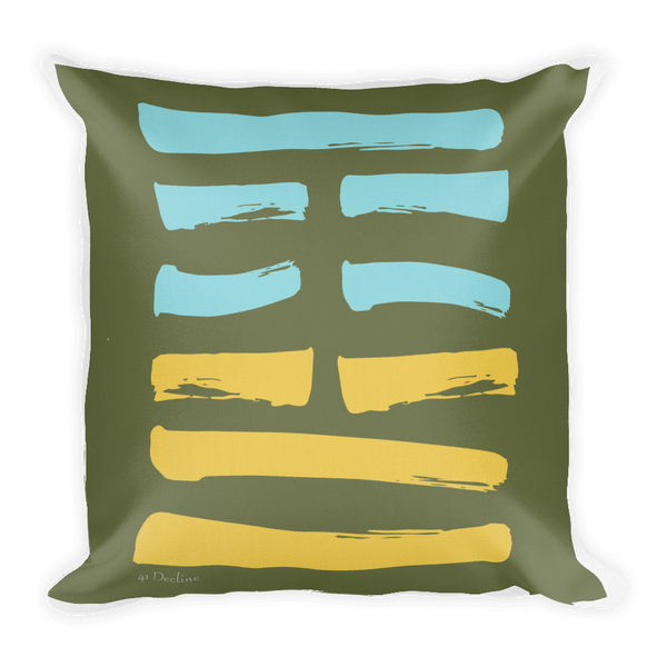 41 Decline Hexagram Throw Pillow
