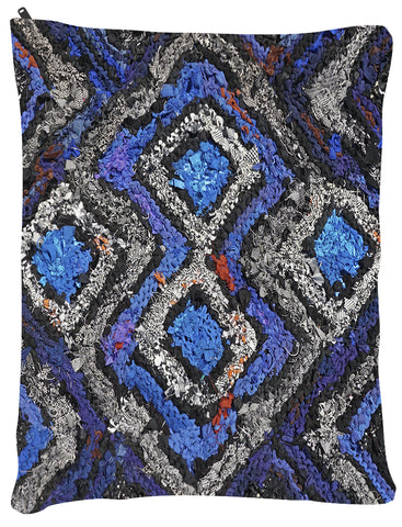 Black and Blue Celtic OUTDOOR Dog Bed - Dog Beds - Medium 30" x 40" -  Karen Tiede Studio - 2