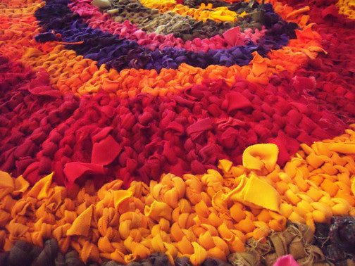 Colors of India Rag Rug, 48" - Knitted rug -  -  Karen Tiede Studio - 4