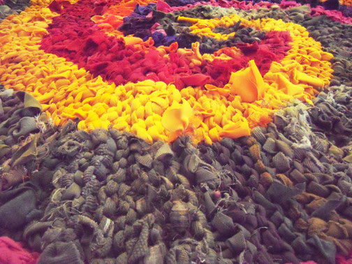 Colors of India Rag Rug, 48" - Knitted rug -  -  Karen Tiede Studio - 3