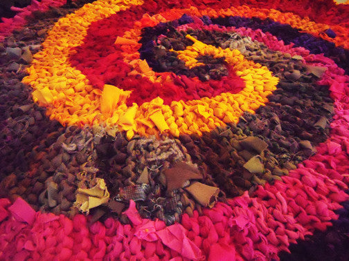 Colors of India Rag Rug, 48" - Knitted rug -  -  Karen Tiede Studio - 5