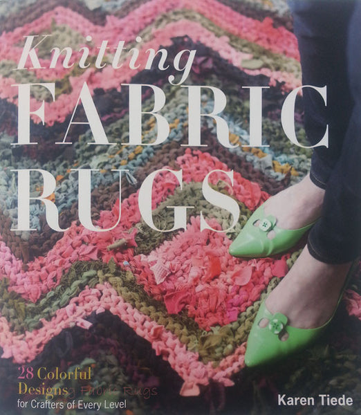 Peach and Green Florentine Rag Rug, 40" x 59" - Knitted rug -  -  Karen Tiede Studio - 3