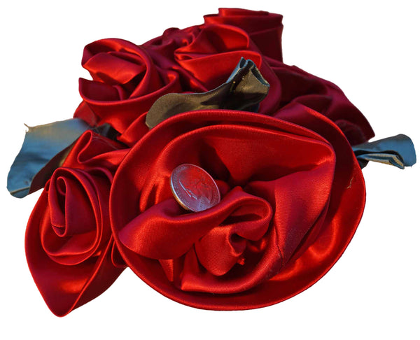 Red Satin Rosebud Bouquet