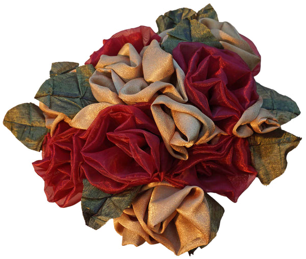 Red & Gold Rose Bouquet