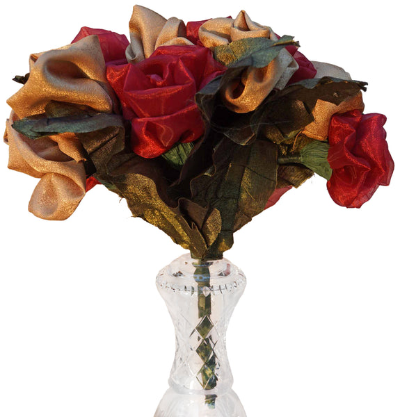 Red & Gold Rose Bouquet