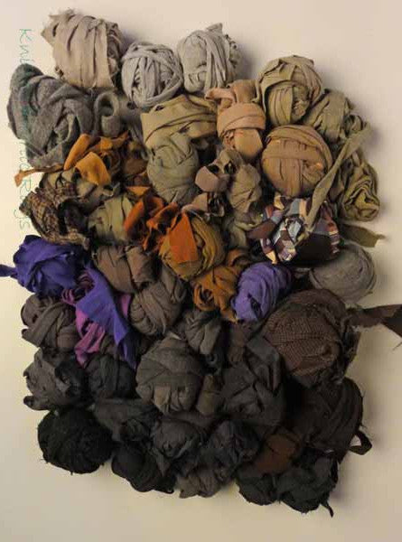 Purple and Peach Climbing Bars Rag Rug, 4' x 6' - Knitted rug -  -  Karen Tiede Studio - 2