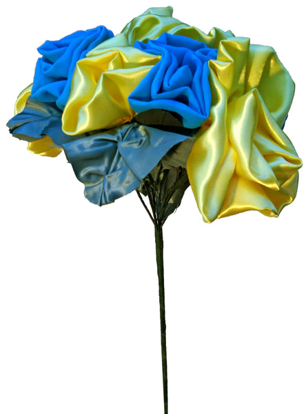 Turquoise & Yellow Roses