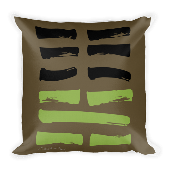 07 Army Hexagram Throw Pillow